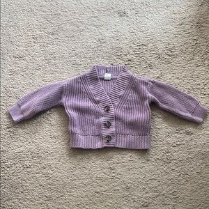 Baby gap lilac purple knit button cardigan